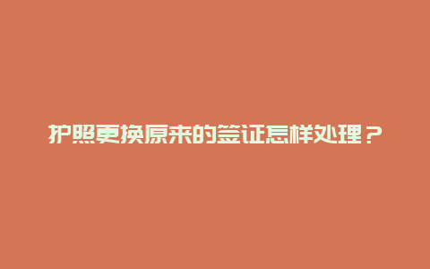 护照更换原来的签证怎样处理？