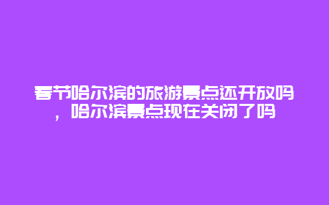 春节哈尔滨的旅游景点还开放吗，哈尔滨景点现在关闭了吗