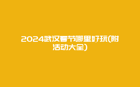 2024武汉春节哪里好玩(附活动大全)