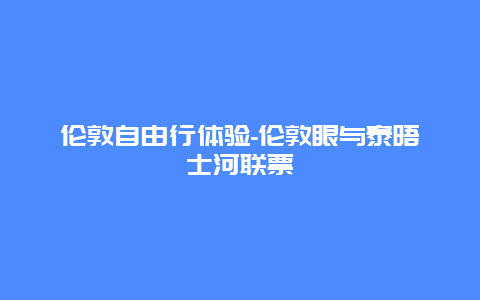 伦敦自由行体验-伦敦眼与泰晤士河联票