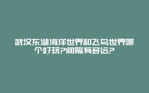 武汉东湖海洋世界和飞鸟世界哪个好玩?间隔有多远?