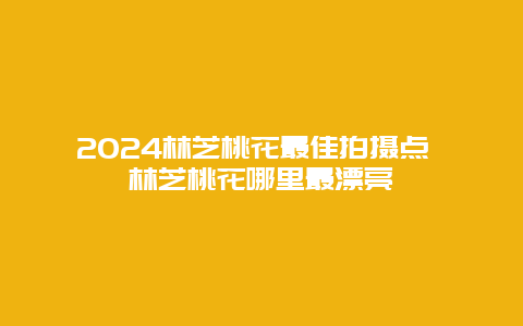 2024林芝桃花最佳拍摄点 林芝桃花哪里最漂亮