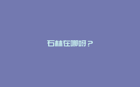 石林在哪呀？