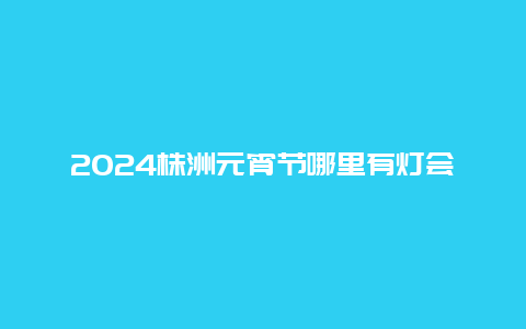 2024株洲元宵节哪里有灯会