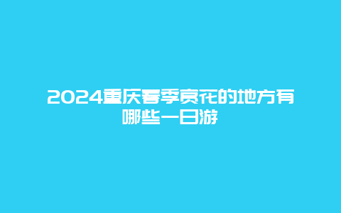 2024重庆春季赏花的地方有哪些一日游