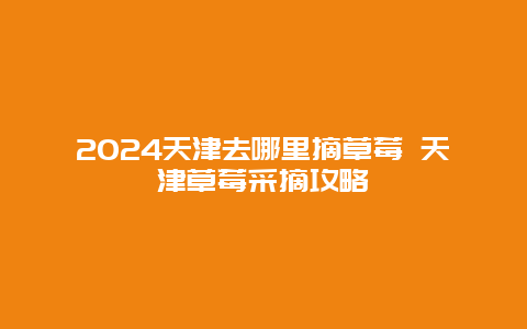 2024天津去哪里摘草莓 天津草莓采摘攻略