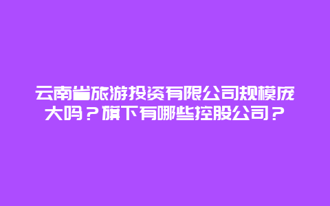 云南省旅游投资有限公司规模庞大吗？旗下有哪些控股公司？