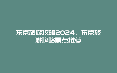 东京旅游攻略2024，东京旅游攻略景点推荐