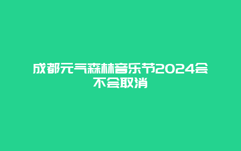 成都元气森林音乐节2024会不会取消