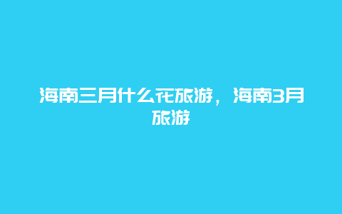 海南三月什么花旅游，海南3月旅游