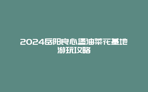 2024岳阳良心堡油菜花基地游玩攻略