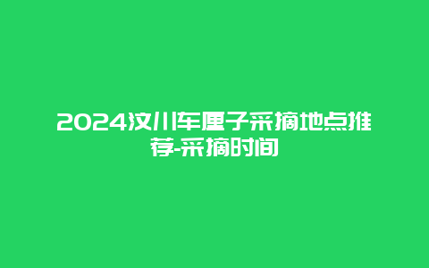 2024汶川车厘子采摘地点推荐-采摘时间