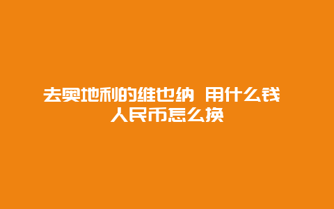 去奥地利的维也纳 用什么钱 人民币怎么换