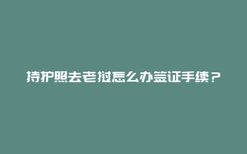 持护照去老挝怎么办签证手续？