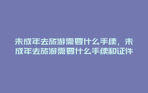 未成年去旅游需要什么手续，未成年去旅游需要什么手续和证件