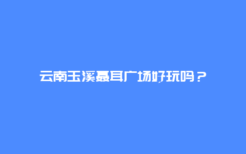 云南玉溪聂耳广场好玩吗？