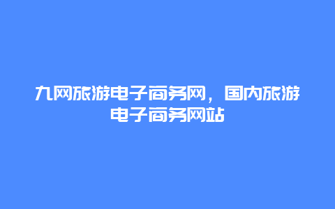 九网旅游电子商务网，国内旅游电子商务网站