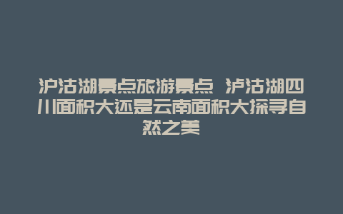 沪沽湖景点旅游景点 泸沽湖四川面积大还是云南面积大探寻自然之美