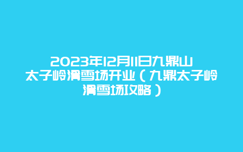 2024年12月11日九鼎山太子岭滑雪场开业（九鼎太子岭滑雪场攻略）