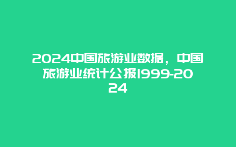 2024中国旅游业数据，中国旅游业统计公报1999-2024