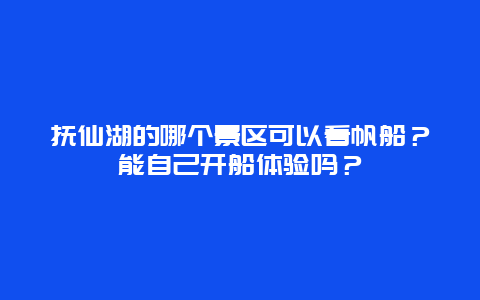 抚仙湖的哪个景区可以看帆船？能自己开船体验吗？