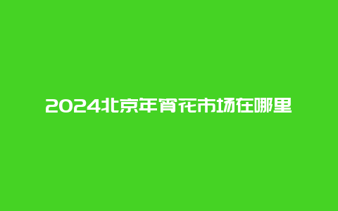 2024北京年宵花市场在哪里