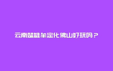 云南楚雄牟定化佛山好玩吗？