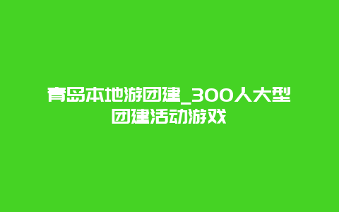 青岛本地游团建_300人大型团建活动游戏