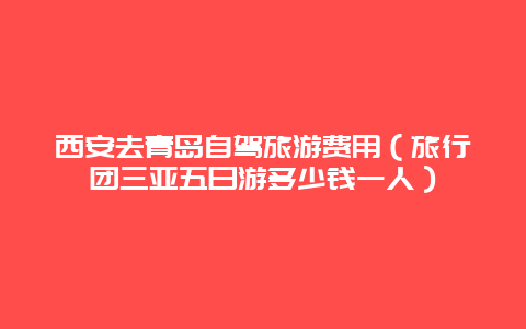 西安去青岛自驾旅游费用（旅行团三亚五日游多少钱一人）