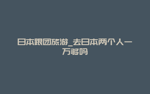 日本跟团旅游_去日本两个人一万够吗